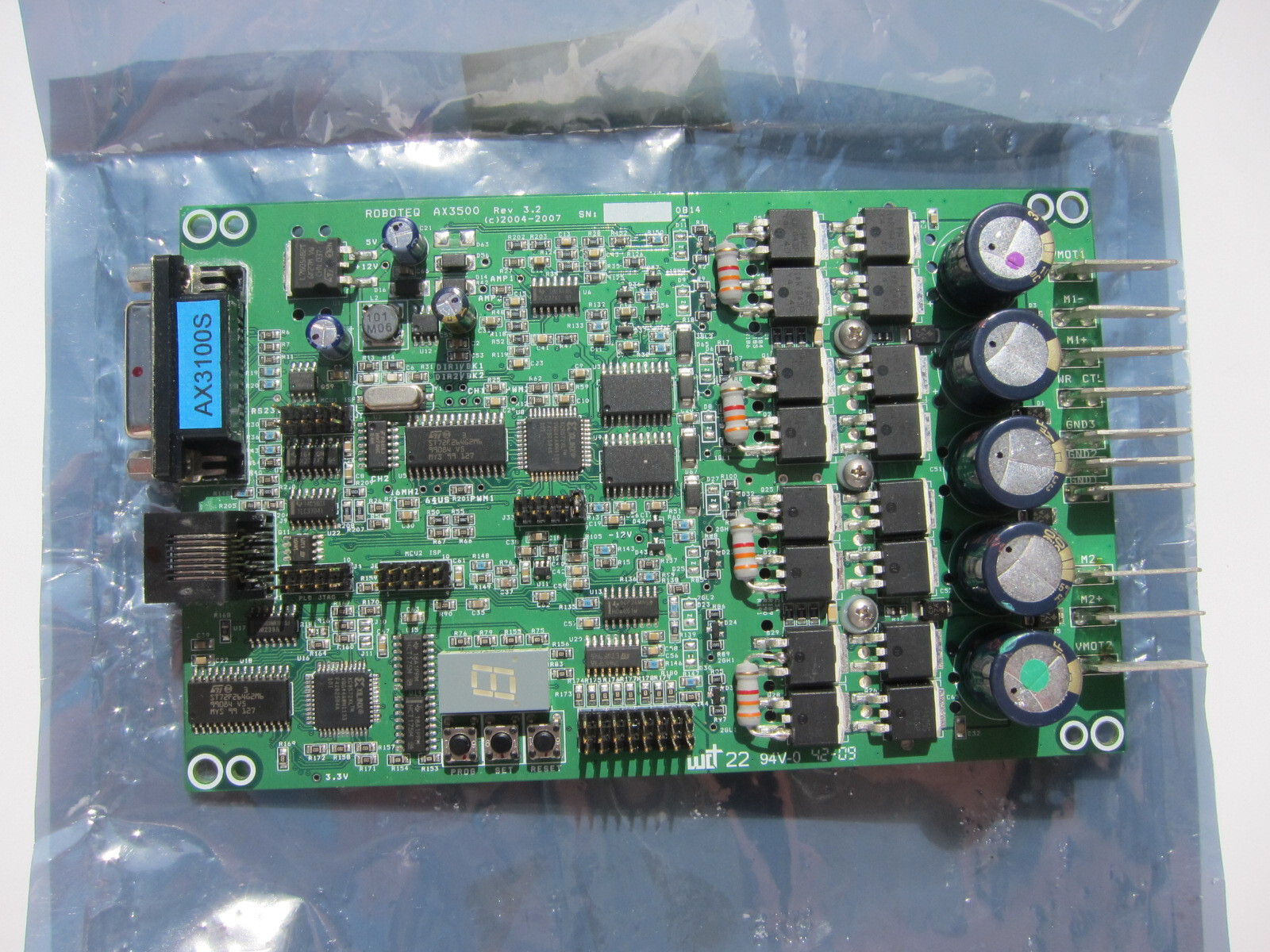 NOS ROBOTEQ AX3100S / AX3500  1 or 2 AXIS 120 AMP DC SPEED CONTROL  120 AMPS MAX