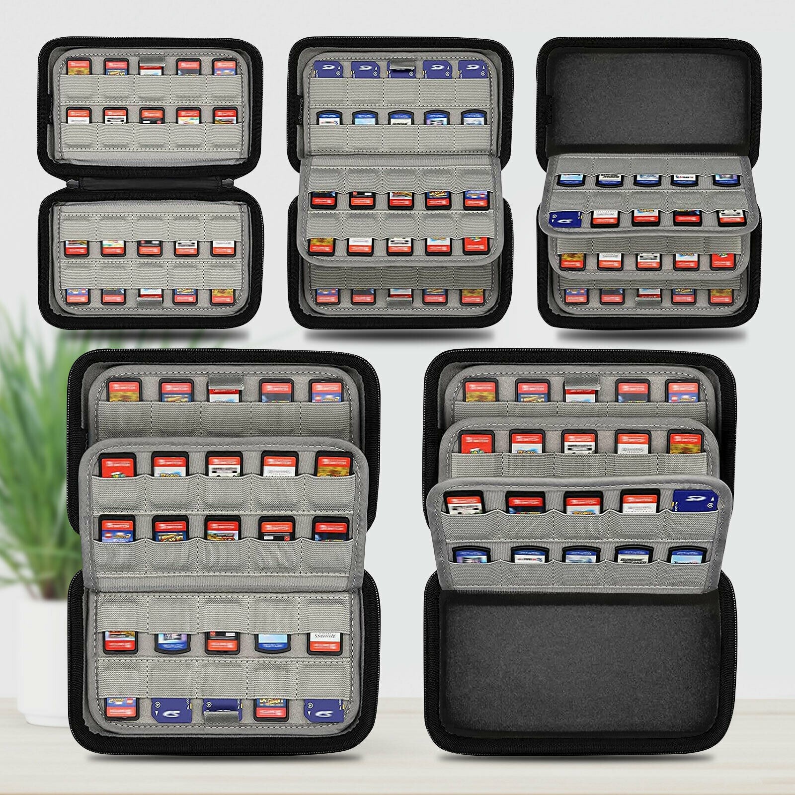 80 Game Card Holder Storage Case For Nintendo Switch/Vita /SD Cards Cartridge