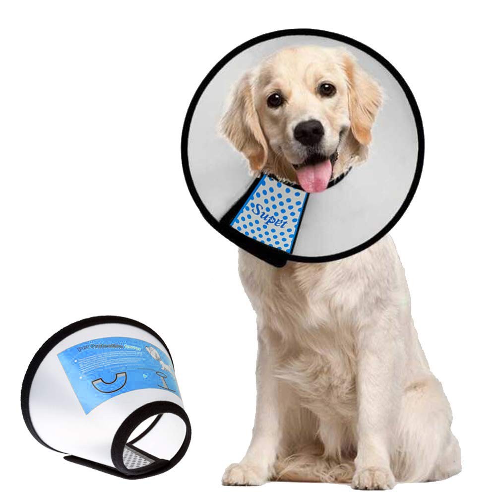 Supet Dog Cone Collar Adjustable After Surgery, Comfortable Pet Recovery Collar