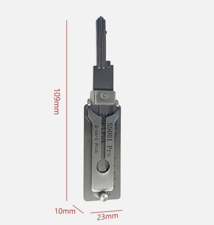 SS001 PRO 2-in-1 Stainless Steel master Key Decoder Portable Lock Tool Kit 1 Pc