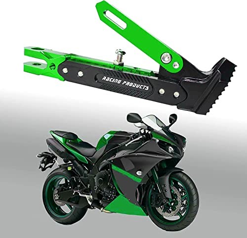 Motorcycle CNC Kickstand Adjust Tripod Holder Universal Aluminum Motor Green