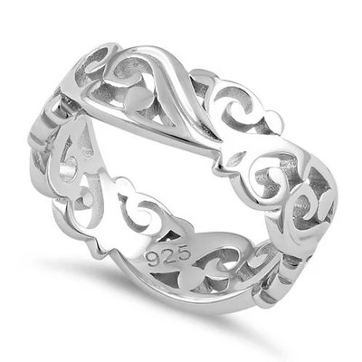 925 Sterling Silver Vines Ring