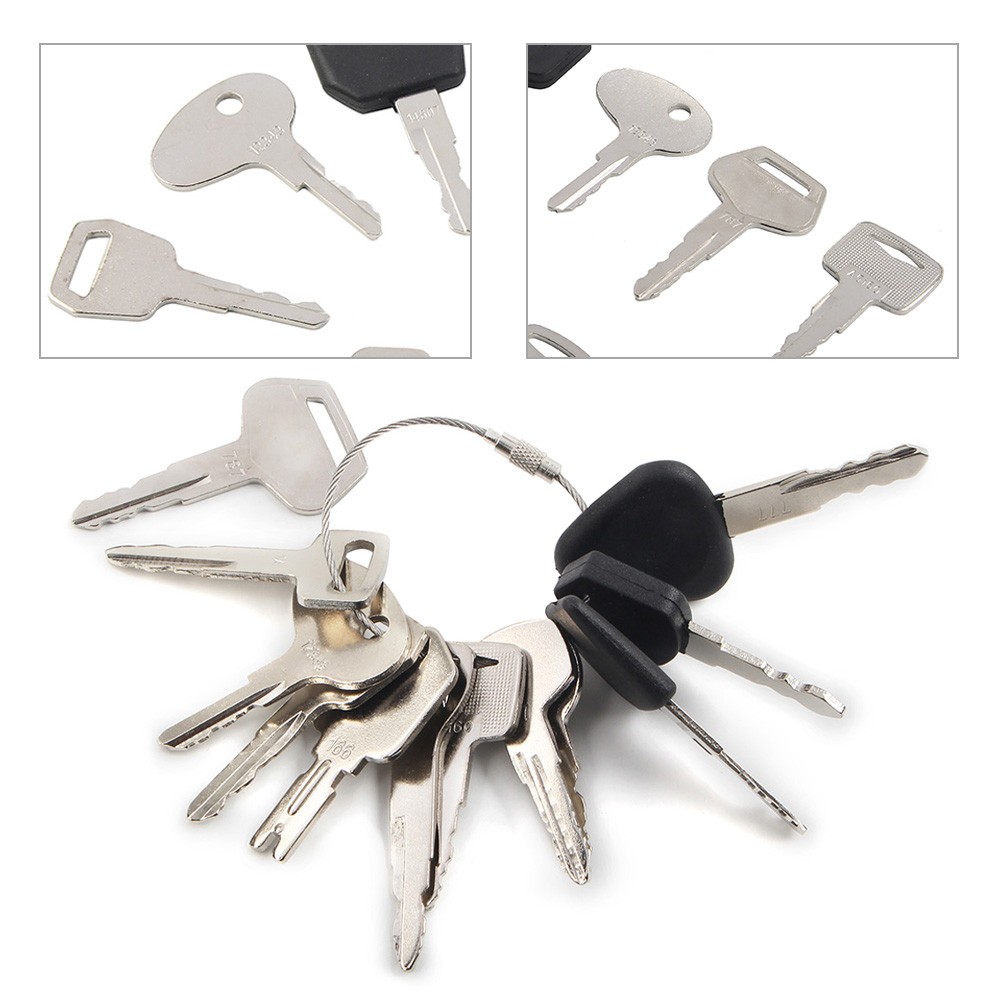 12PCS Forklift Keys Set For JCB For Volvo For Yale For Caterpillar