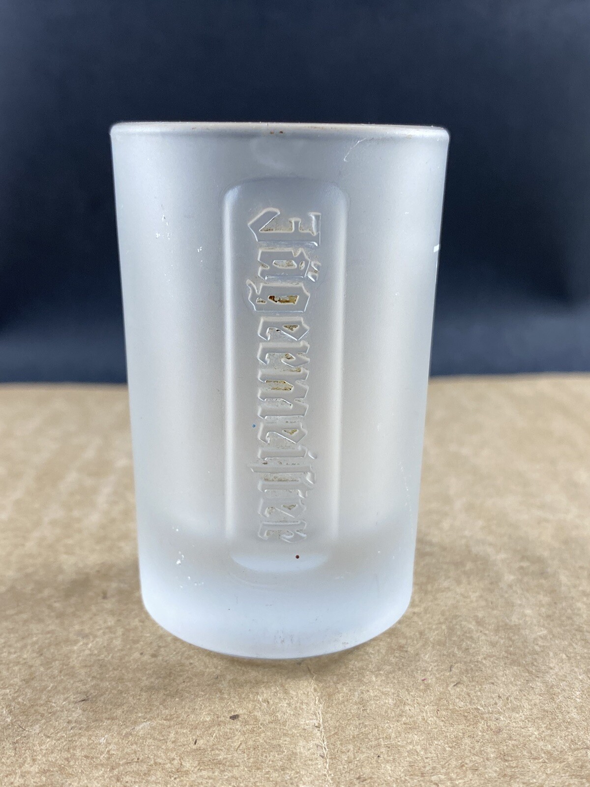 Jagermeister Frosted 3 Inch shot glass, COMBINED SHIP $1 PER MULTIPLE