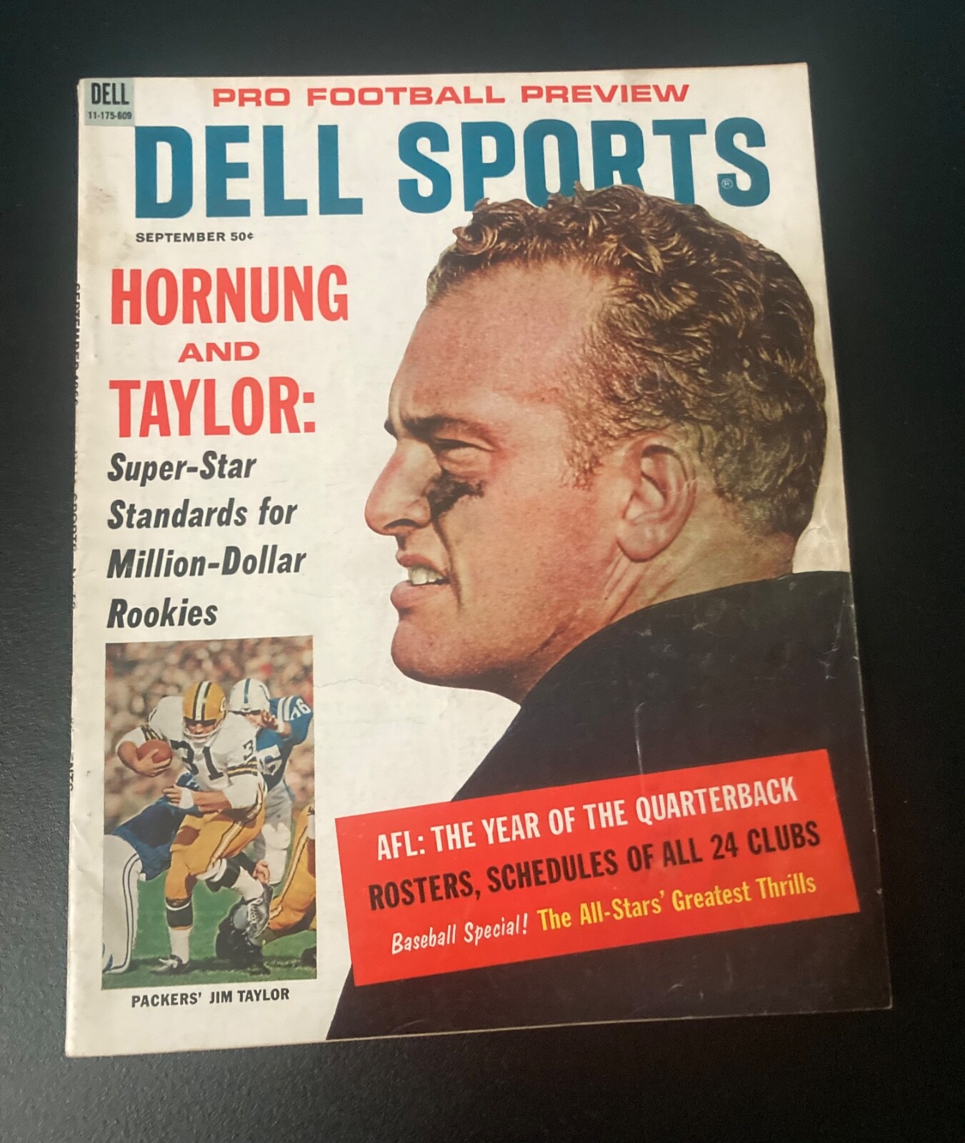 Dell Sports Football Review Magazine -  Paul Hornung Cover