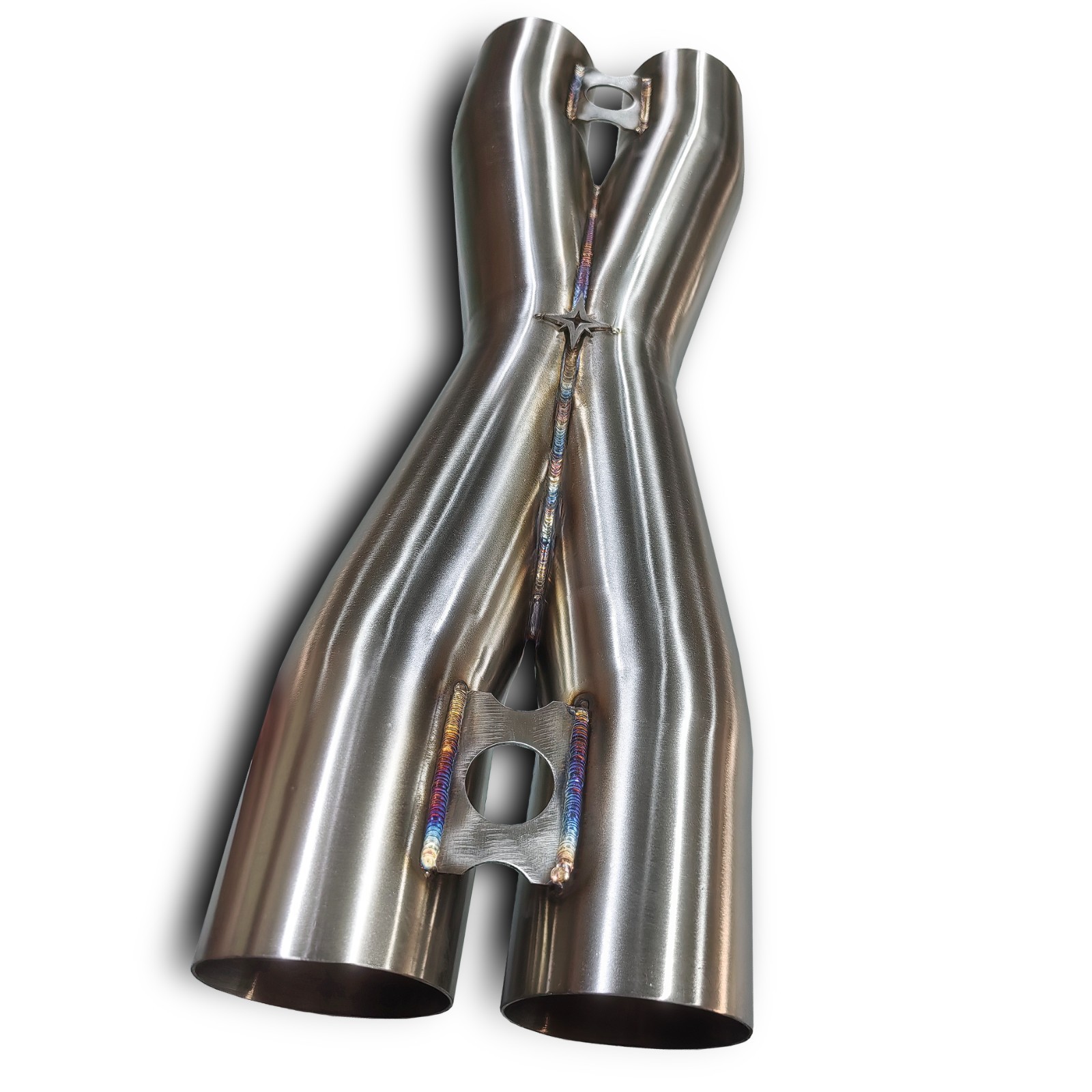 3" inch 304 Compact Stainless Crossover X-Pipe X Pipe Catback Exhaust XPipe