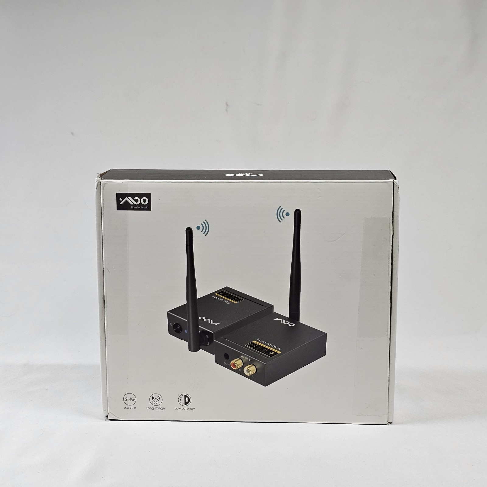 YMOO 2.4Ghz Wireless Audio Transmitter Receiver,192Khz/24Bit Hifi Audio,20Ms Ult