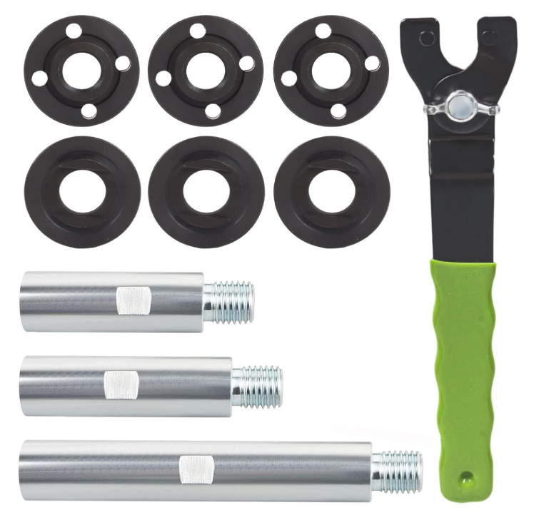 Varilla de extensión para amoladora angular de 5/8"-11 con llave ajustable y jue