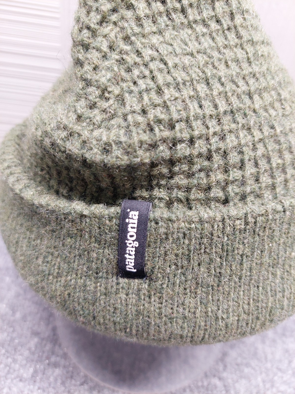 Patagonia Women Snowdrifter Beanie Green Logo Comfortable Worn Wear Outside