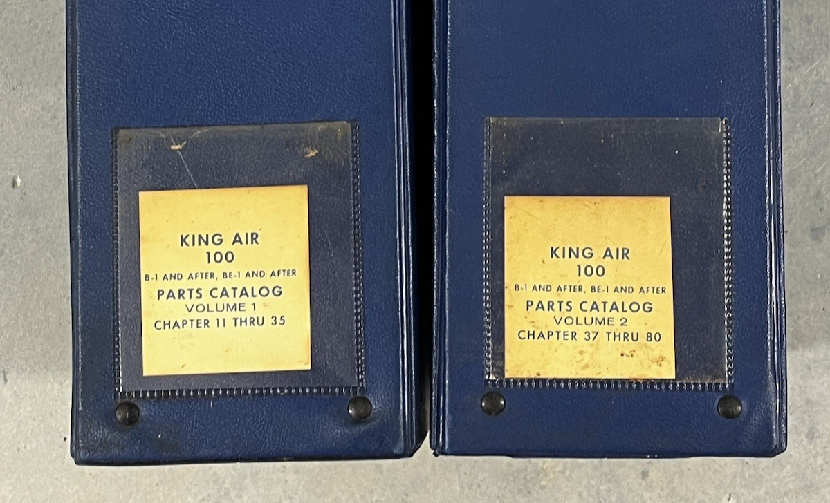 Beechcraft King Air 100 Parts Catalog Vol 1 & 2, Models B-1, BE-1 after Original