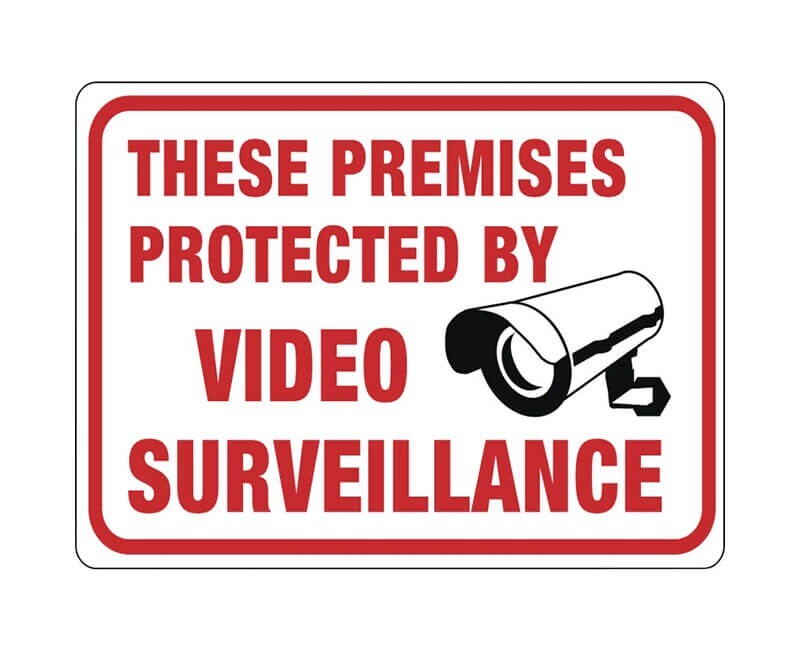 Security Video Surveillance Warning 24 Hr Coroplast Sign 9x12