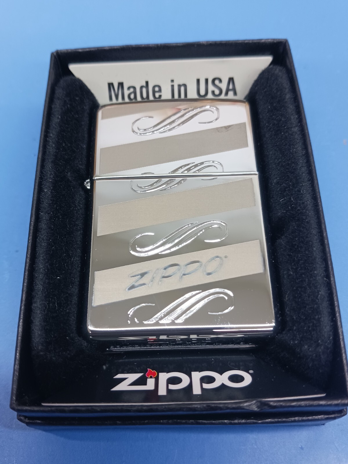 Zippo Windswept High Polish Chrome 24456