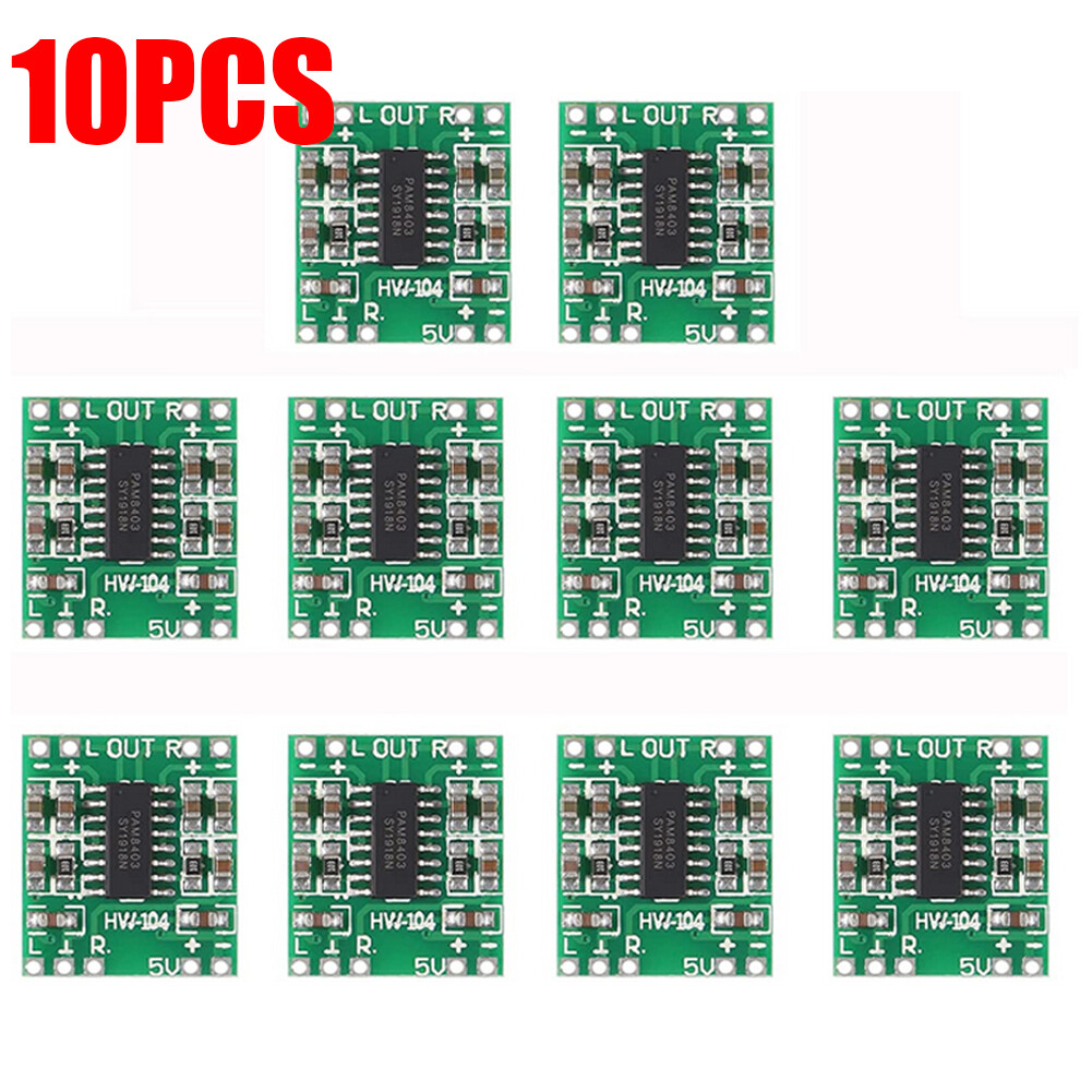 10PCS PAM8403 Mini 2 Channel Stereo 3W Class D Audio power Amplifier module