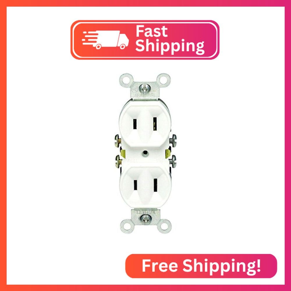 Leviton 15 Amp, 125 Volt, Duplex Receptacle, Residential Grade, Non-Grounded, 22