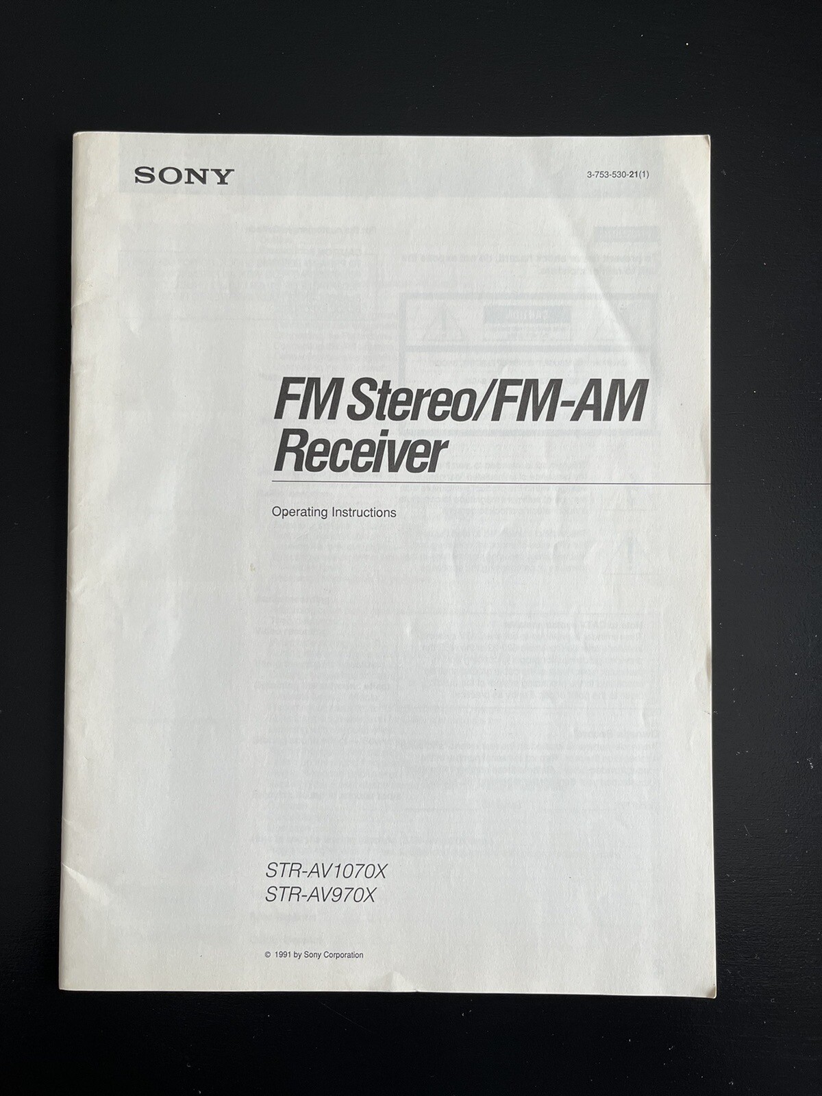 SONY STR-AV1070X STR-AV970X RECEIVER ORIGINAL OPERATION INSTRUCTIONS JO1253