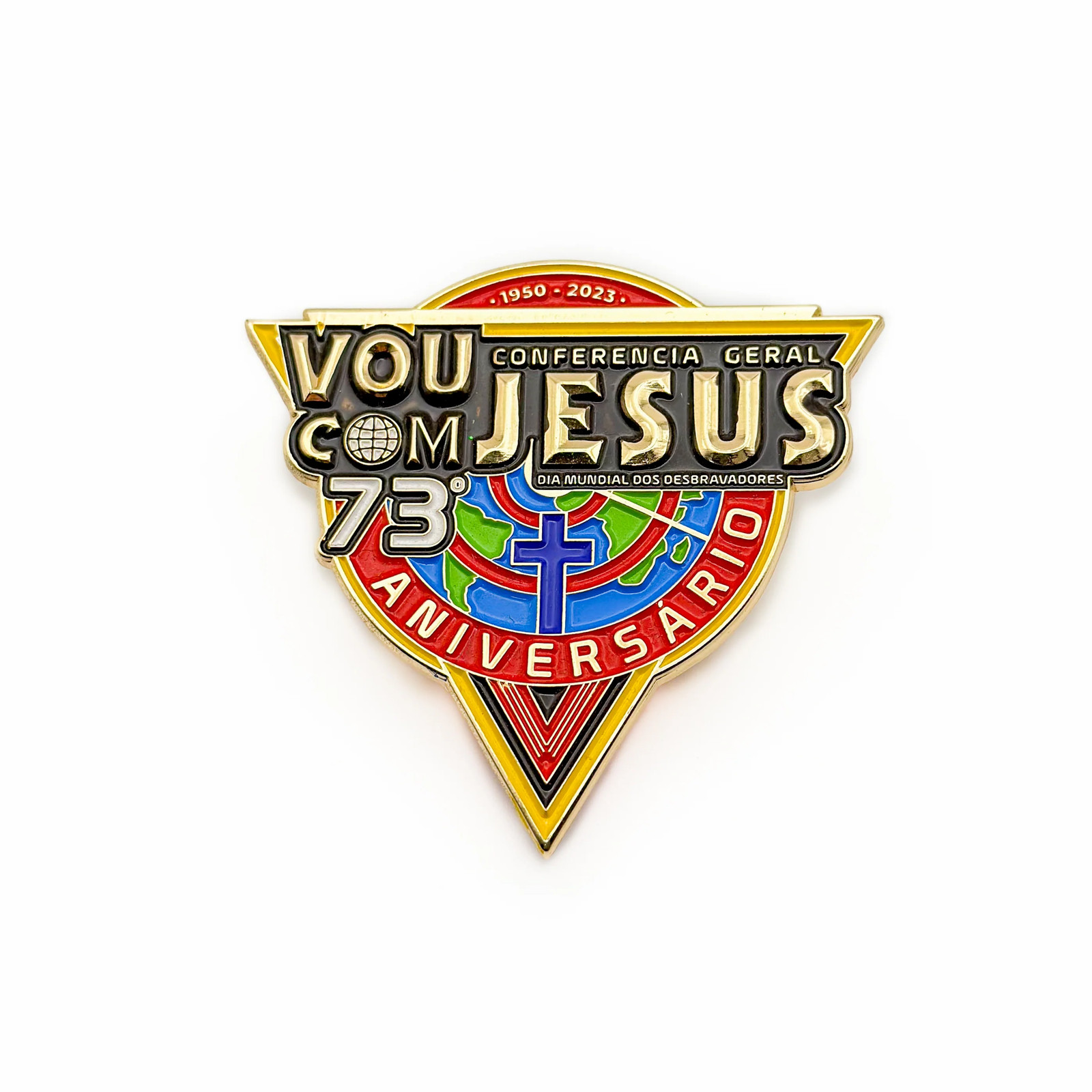 World Pathfinder Day 2023 "Go with Jesus" Pin (Portugues)