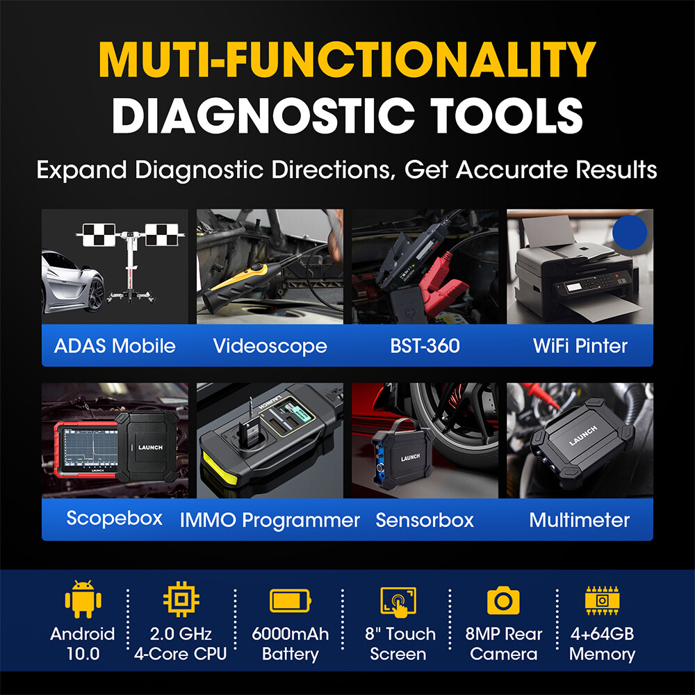 LAUNCH X431 Pros Elite V+ Pro3S+ Bidirectional Car Diagnostic Scanner Key Coding