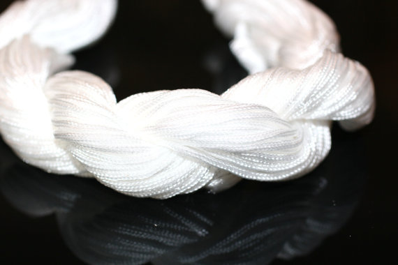 1 Bundle White Shamballa Cord 1.5mm 1-3 Day Shipping