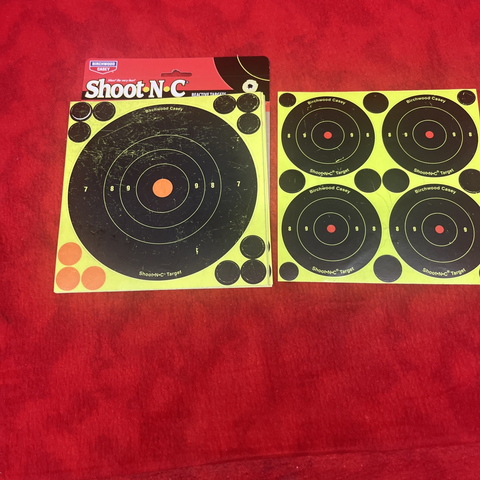 SHOOT NC LOT OF 10 ADHESIVE TARGETS  (6a)