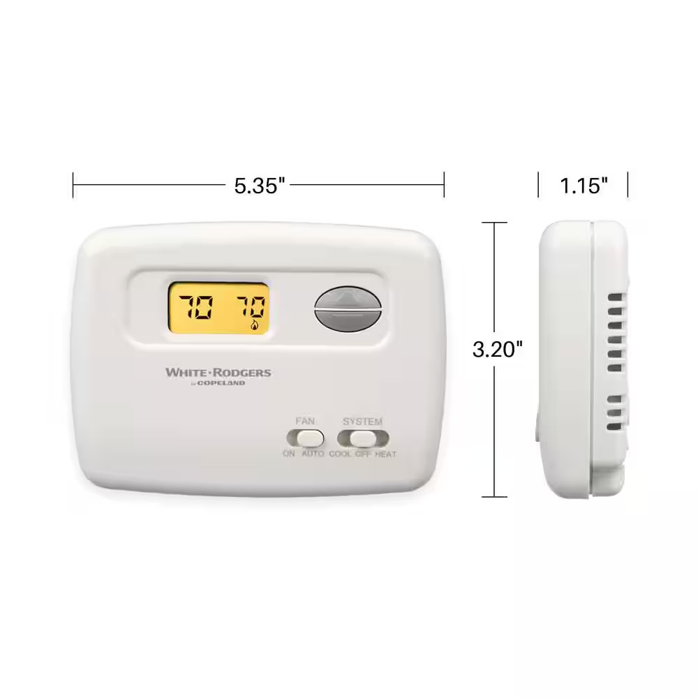 White-Rodgers 70 Series Classic, Non-Programmable, Single Stage (1H/1C) Thermost