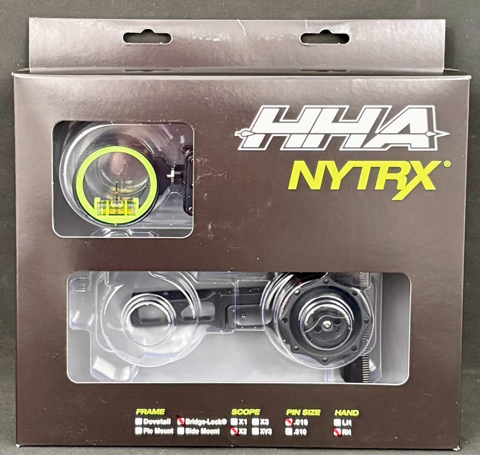 NYTRX X2 Two Pin Bridge-Lock Frame Right Hand .019 BL-NX-X219-GR