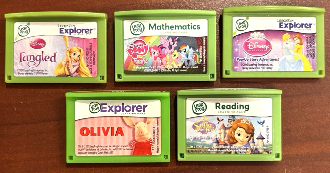 5 Leap Frog LeapPad Explorer Learning Game lot  LeapPad 1 2 3 XDI Ultra Platinum