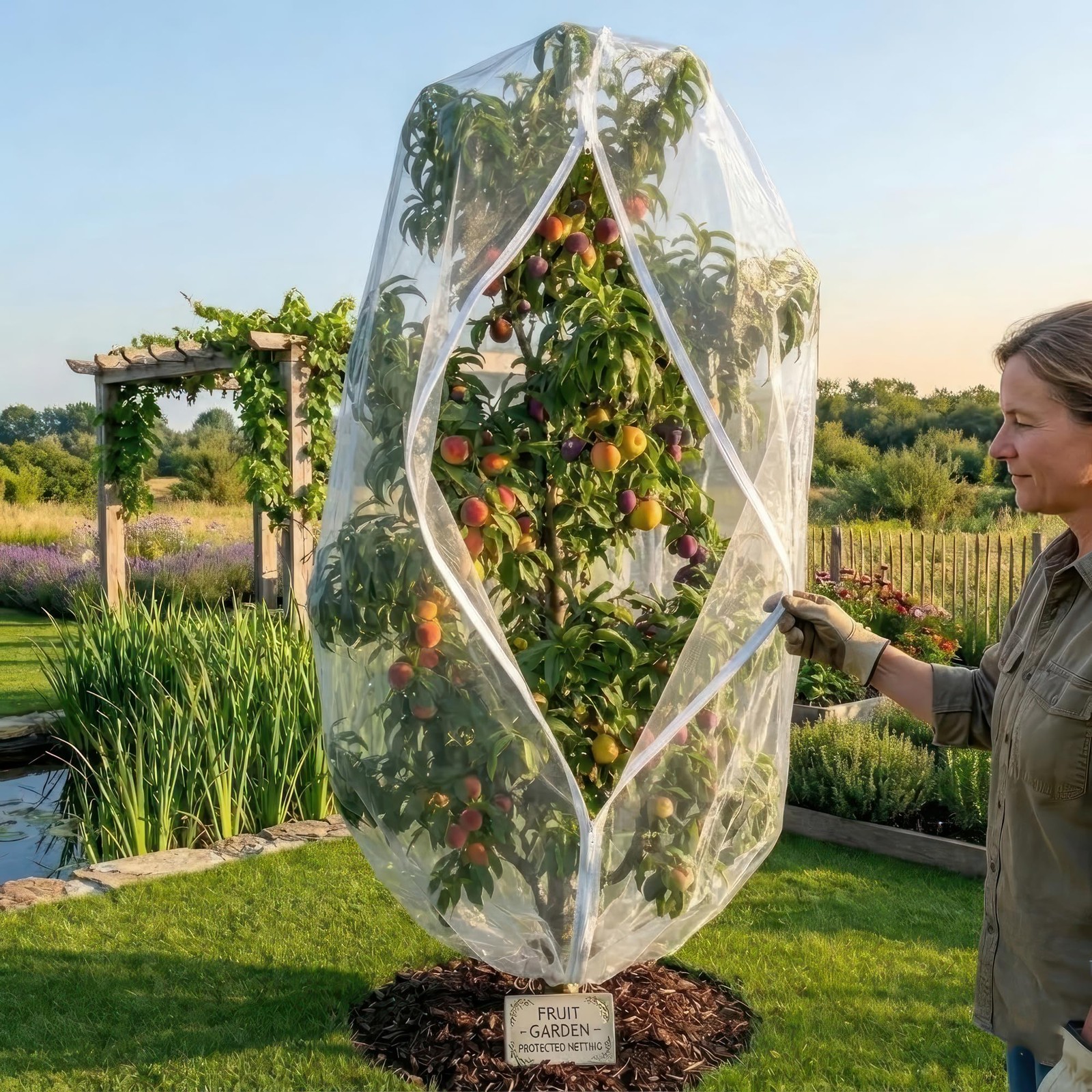 Fruit Tree Protection Bags 8.5x8.5 FT | Multiple Size 8.5 x FT, White