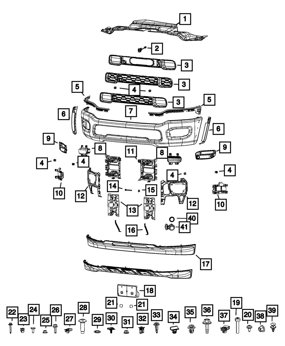 Genuine Mopar Bumper Bracket Kit 68719323AA