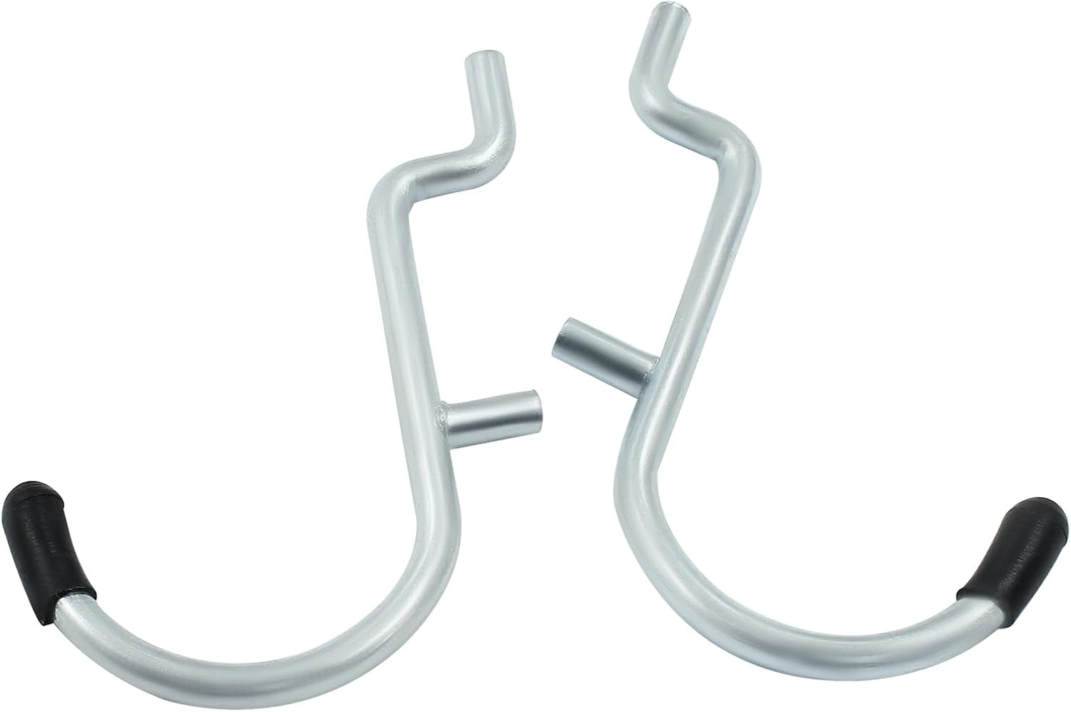 60Pcs Metal Pegboard J Hooks, 1/4" Pegboard Wall Display Assortment Peg Board