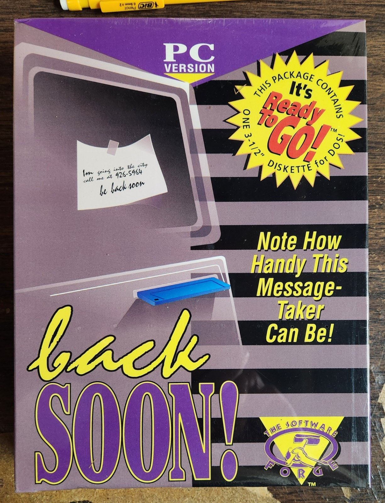 Back Soon! by Software Forge (1994, MS-DOS, 3-1/2" Floppy Disk) BRAND NEW SEALED