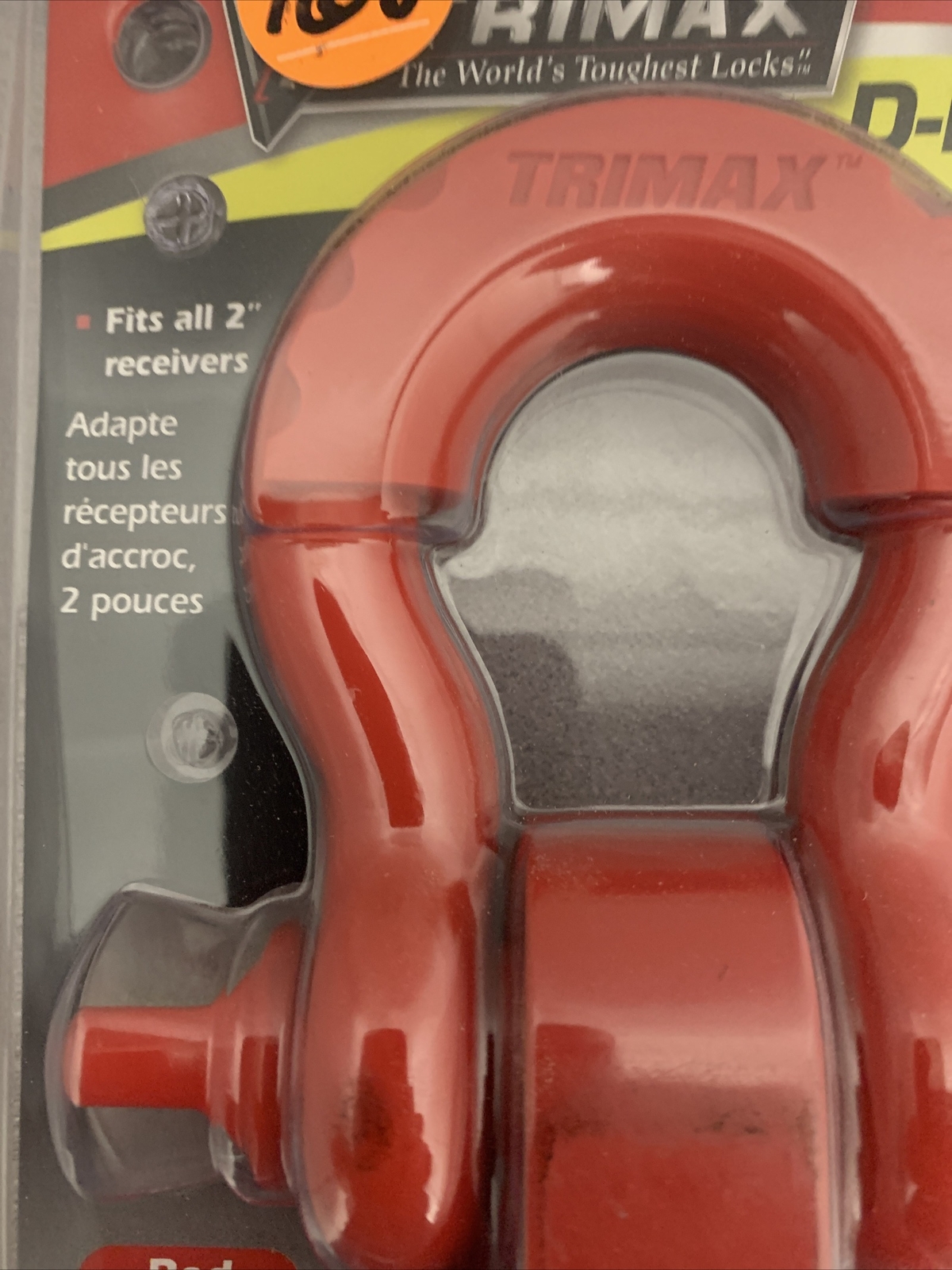 Trimax TDRRHR Receiver Hitch D-Ring (Red)