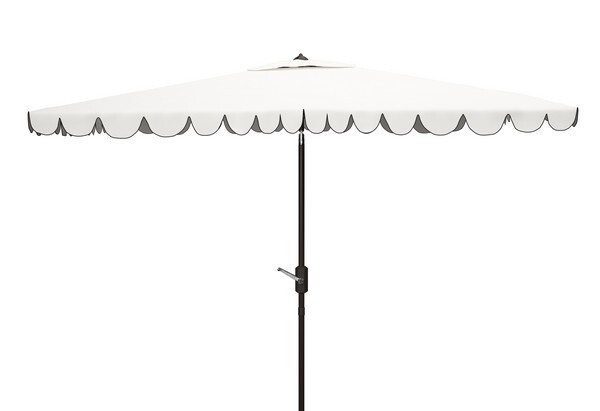 Safavieh 6.5 X 10 Ft Rect Crank Umbrella, Reduced Price 2172721159 PAT8310E