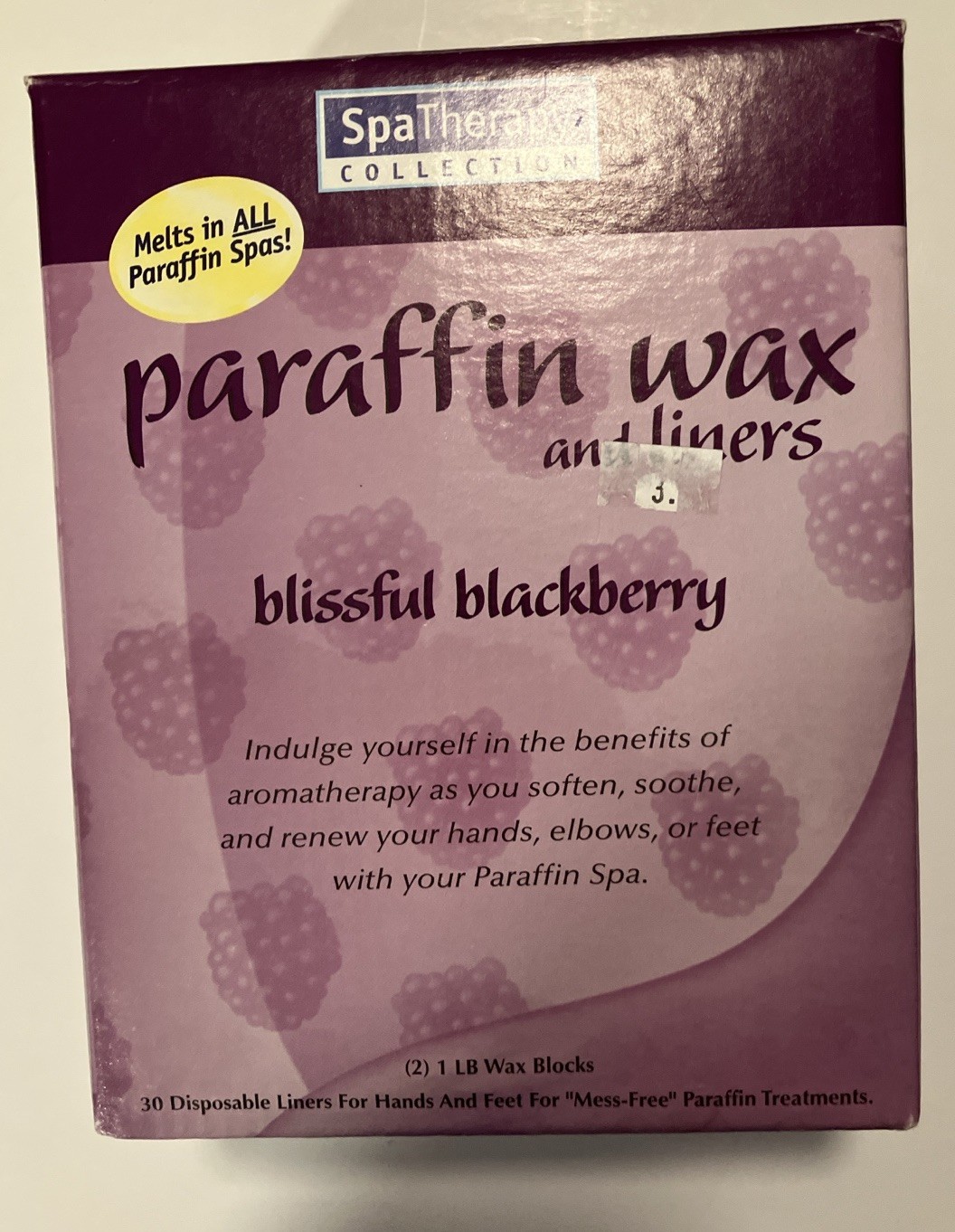 Remington SpaTherapy 2 LBs Blackberry PARAFFIN Wax + 30 Liners Aromatherapy NOS