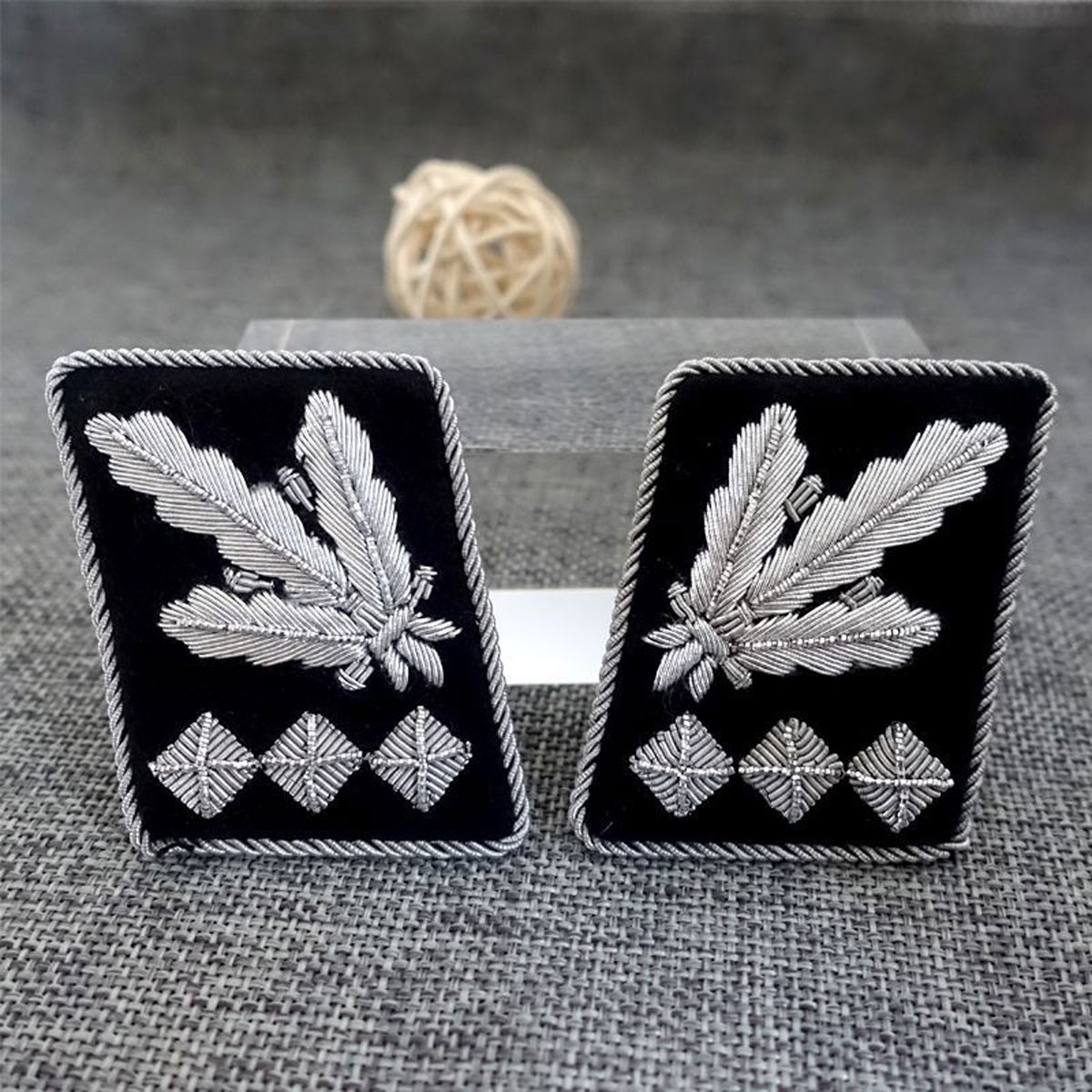 WWII German Army Rank Badge Colonel General Collar Patch-70296