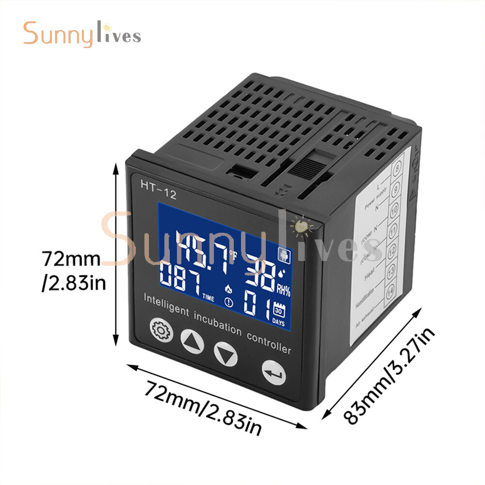 HT-12 LCD Temperature Humidity Controller Smart Incubator Temperature Controller