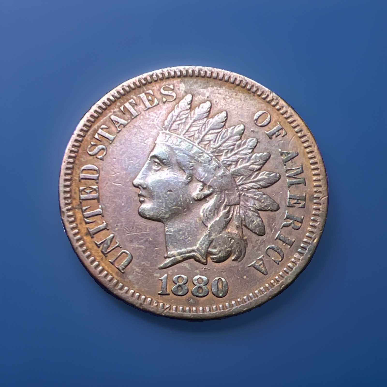 1880 Indian Head Cent Full Liberty XF Beautiful Early Indian!