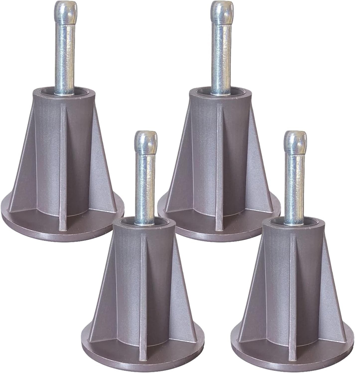 Home's Place Steel Stem Bed Frame Feet to Replace Wheels. Prevent Dark Brown