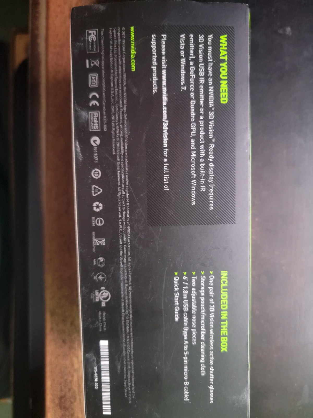 NVidia 3D Vision 2 Wireless Glasses, New In Box, Factory Sealed!