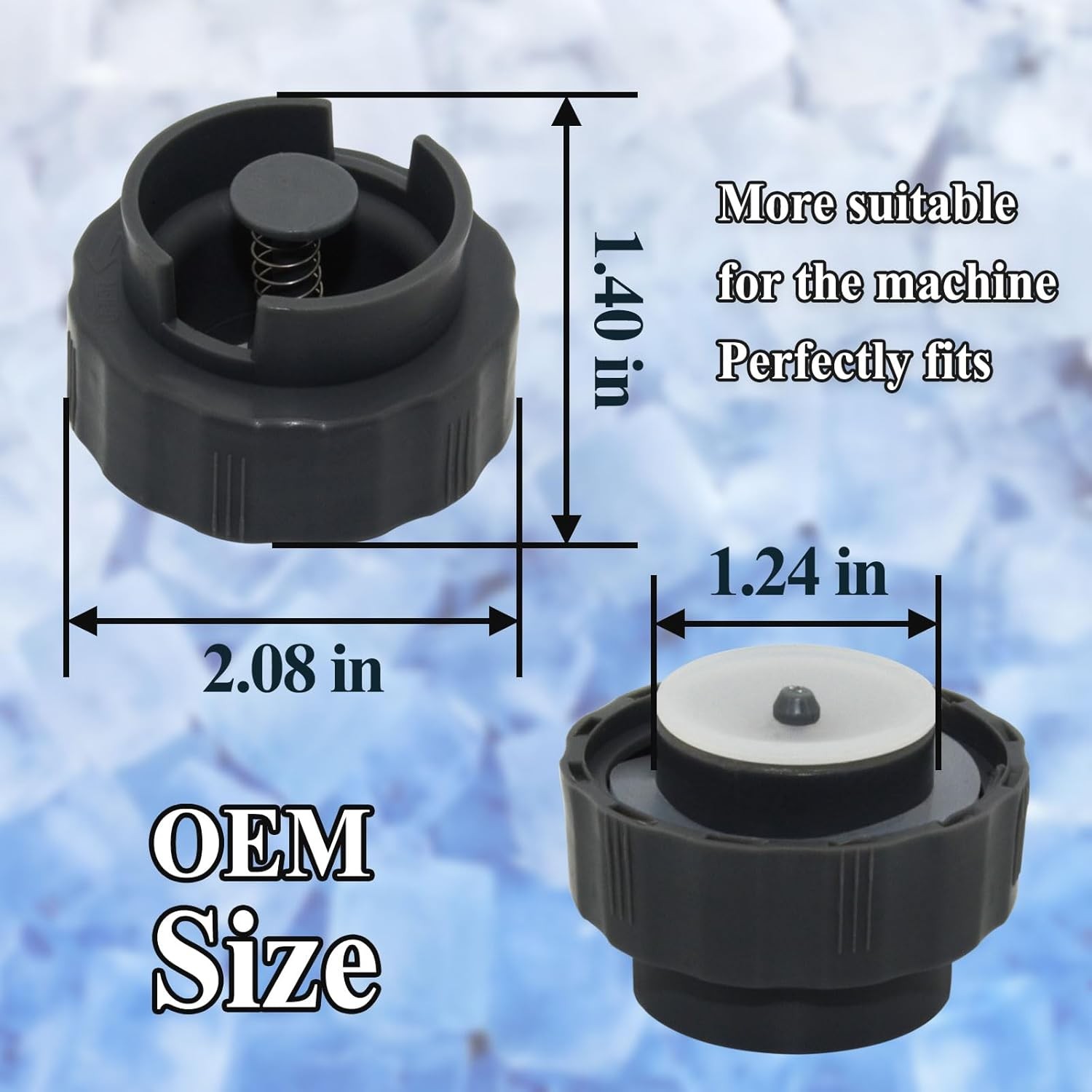 Cap Valve Assembly for Opal Ice Maker Water Tank, Replacement (1 Pack)