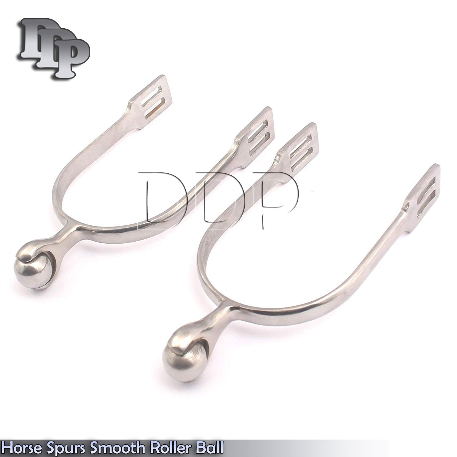 Horse Spurs Stainless Smooth Roller Ball English Spur Light Weight Polish BT-104