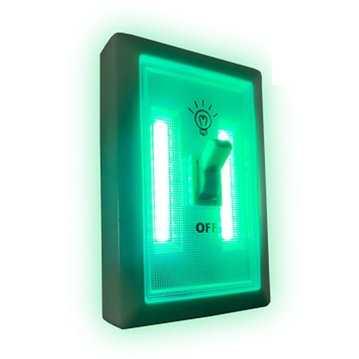 Cordless Green LED Wall Light Switch Plant Safe Lighting SAVE $$ W/ BAY HYDRO $$