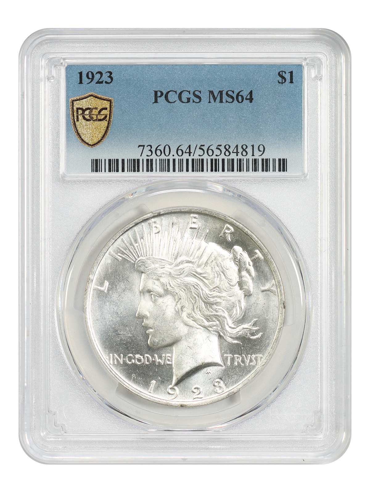 1923 $1 PCGS MS64 - Peace Dollar