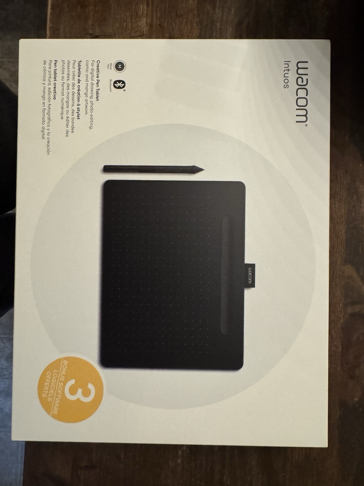 Wacom Intuos Medium Bluetooth Graphics Drawing Tablet Black