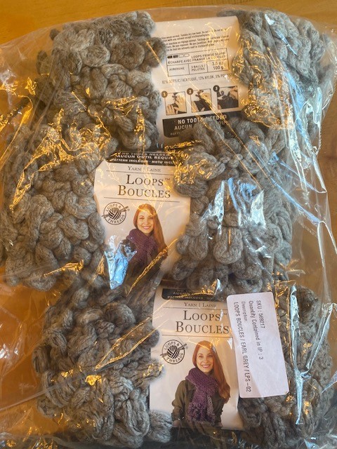 SALE! Yarn Laine, Loops Boucles, Earl Grey, 3.5oz/16.4yds Finger Yarn 3 skeins
