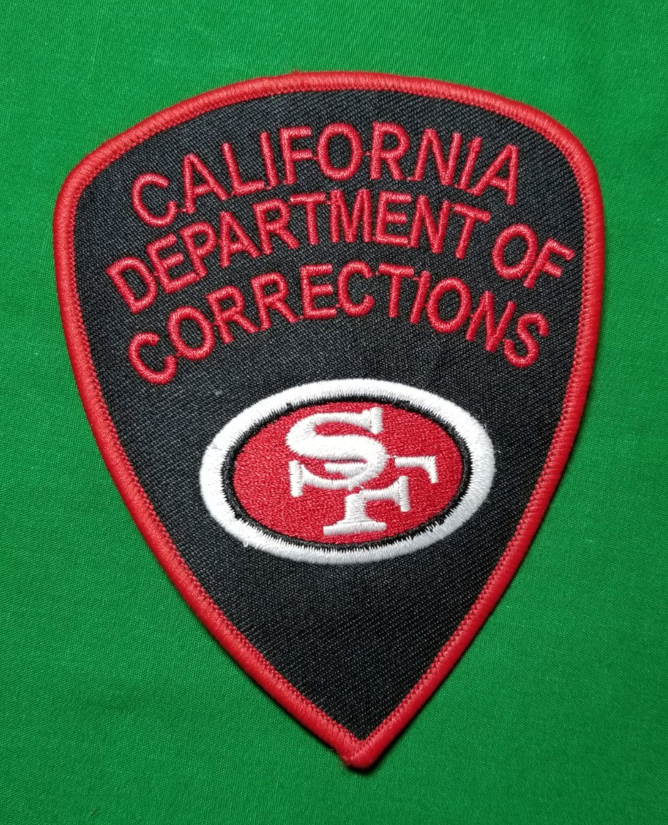 California Department of Corrections CDC  49ers Shoulder Patch Niners Bang Bang