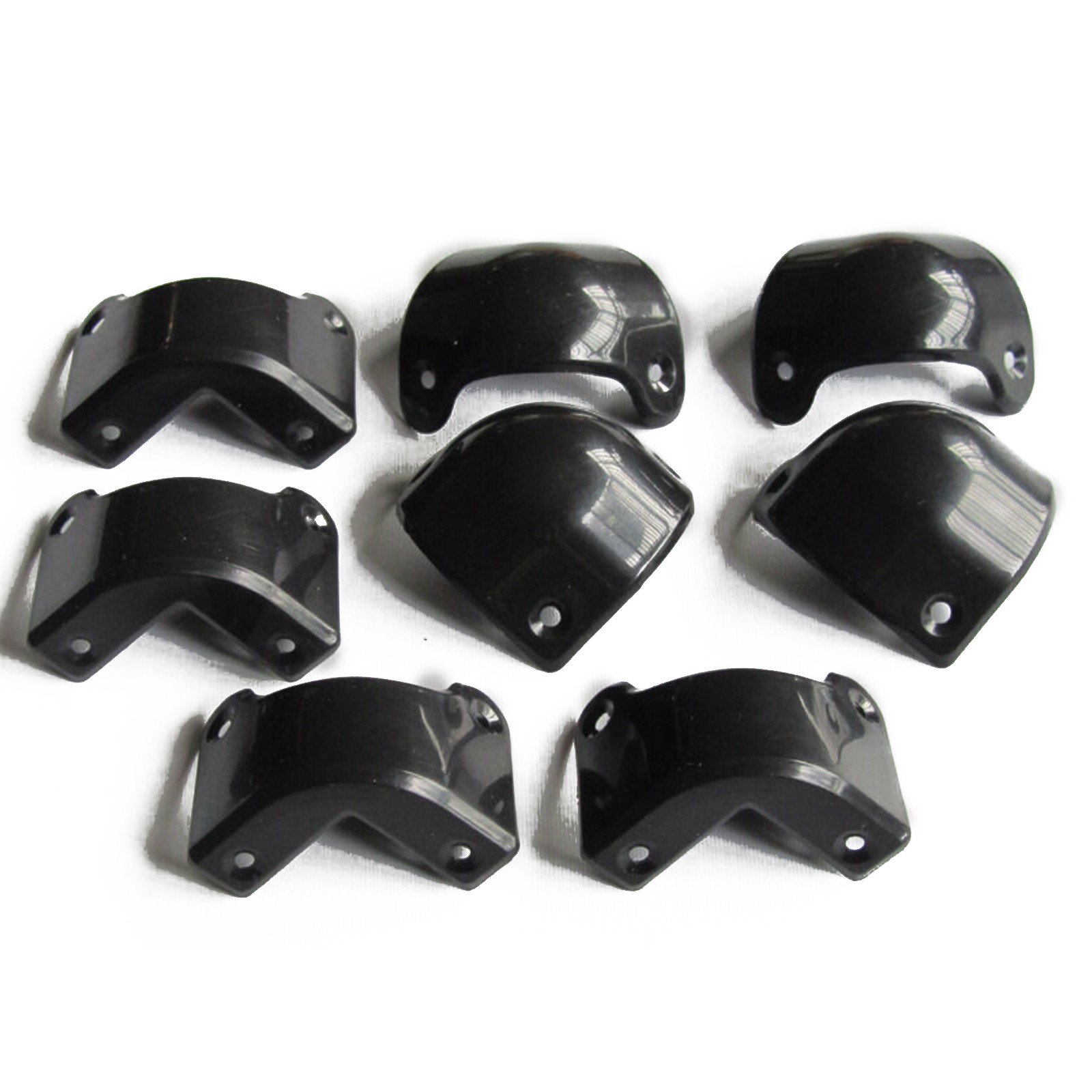 4x Front+4x Rear Black Plastic Guitar AMP Amplifier Cabinet Corner For Marshall