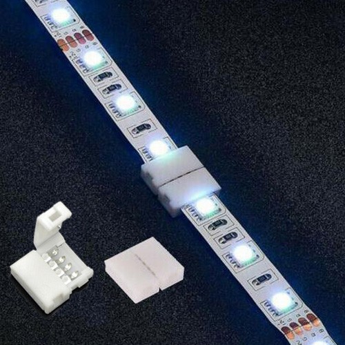 Solderless Clip-on Coupler Connector 2/4Pin RGB For 3528 5050 LED Strip