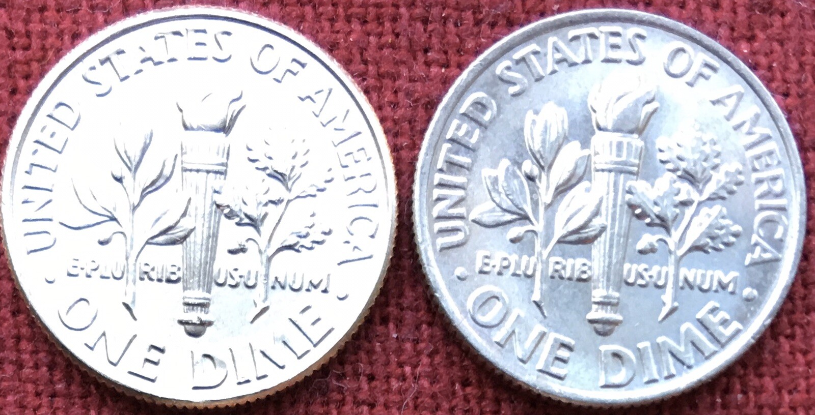 2011 P & D ROOSEVELT DIME UNCIRCULATED 2 COINS FROM OBW