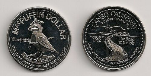 1982 Cape Breton Canso Causeway MacPuffin Trade Dollar
