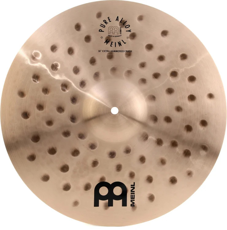Meinl Cymbals Pure Alloy Crash Cymbal - 16 inch, Extra Hammered